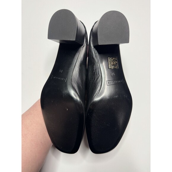 Everlane Size 10 The Day Heel Black Leather Block Round Toe Slip On NWOT - Picture 12 of 13